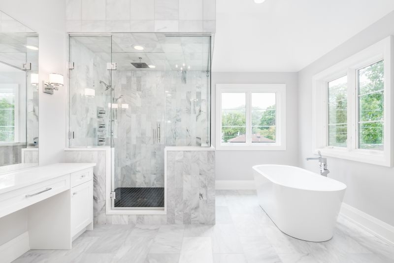 Marble Flooring in Master Bathroom